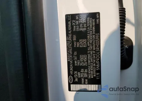 2024 Hyundai Santa Fe Limited z USA, uszkodzony, nr VIN 5NMP4DGL5RH005993